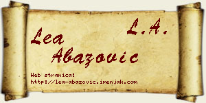 Lea Abazović vizit kartica